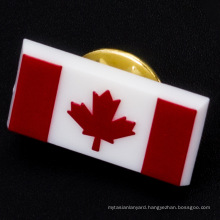 Wholesale Plastic Brooch Canada National Flag Lapel Pins Custom Design Promotional Gift